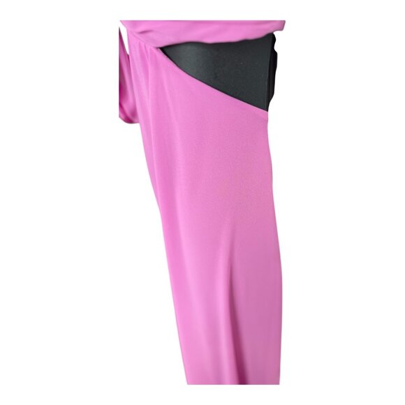 Dessey Collection Strapless Empire Waist Cutout Lux Chiffon Maxi Dress Pink 8R - Picture 4 of 14